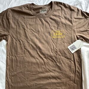 Brown Casual Short Sleeve Tees